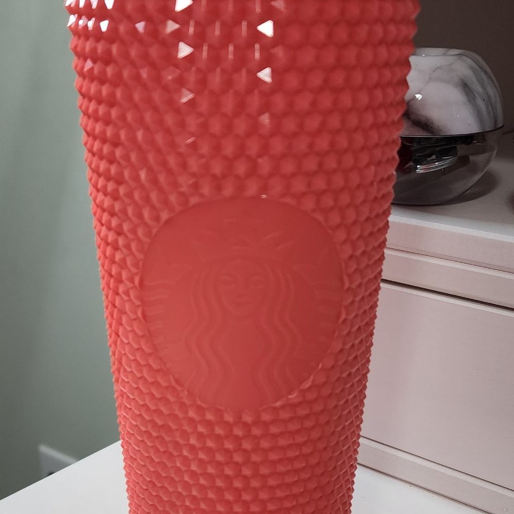 Starbucks Dragon Fruit Venti 24 oz Studded Tumbler Coral Pink Dragonfruit Color